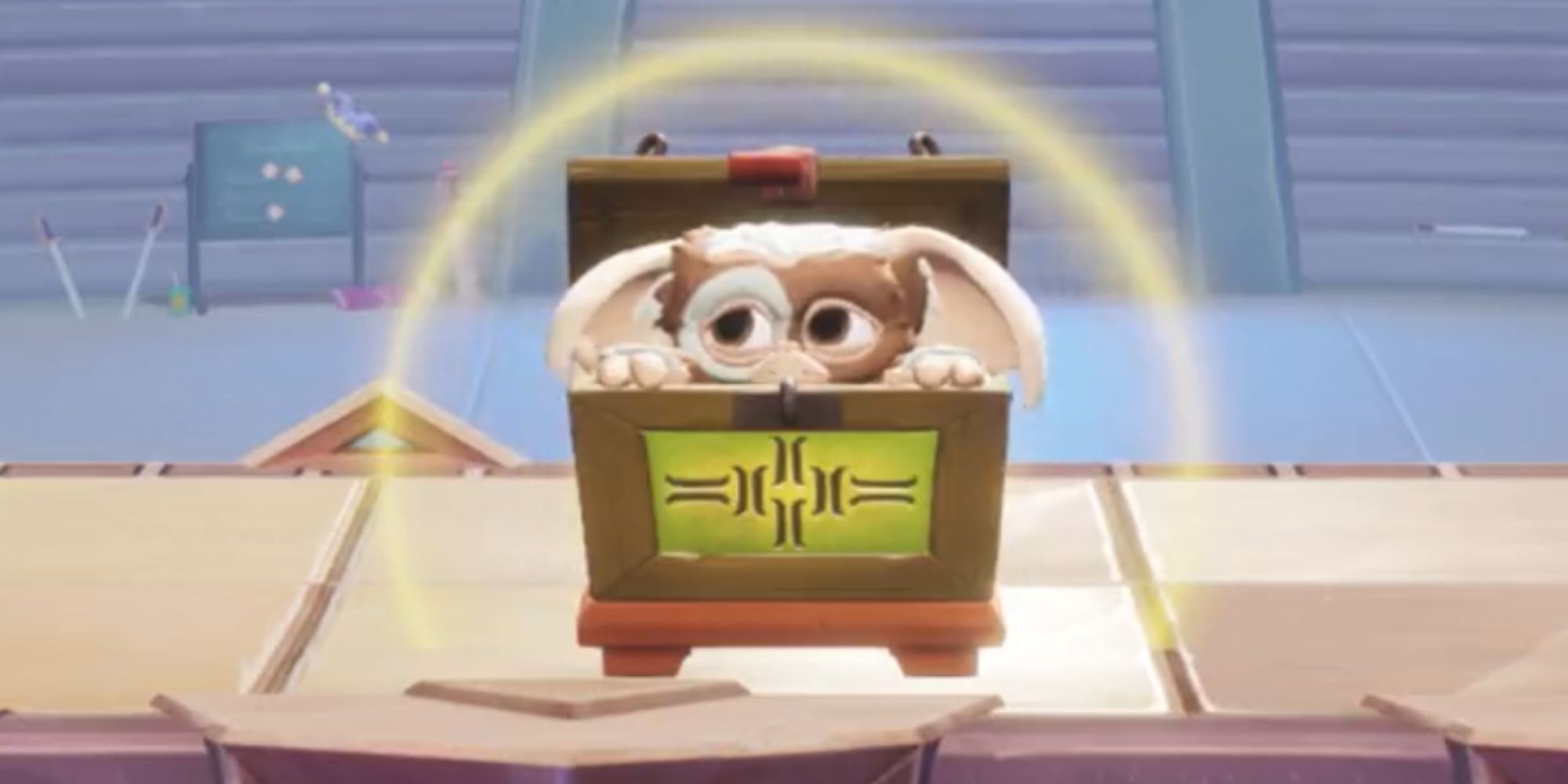 Gizmo in a crate