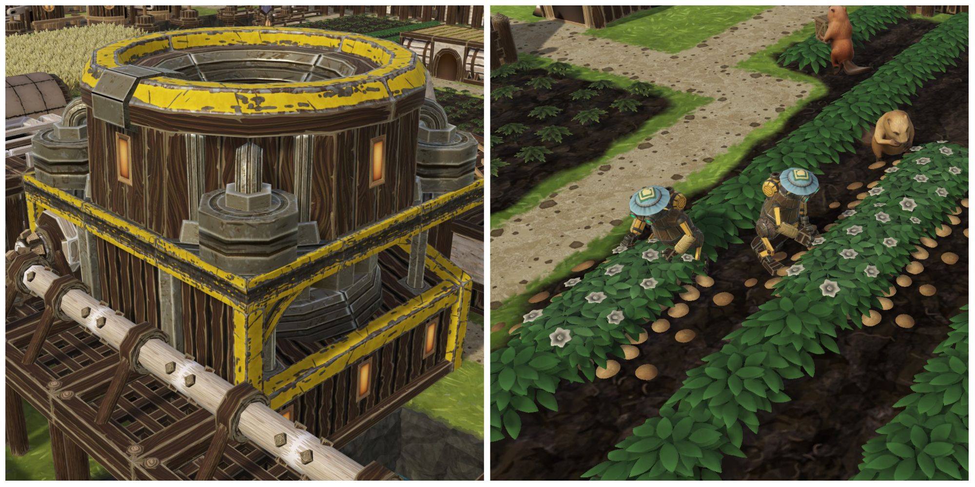 Golem Factory And Barrelbots In Timberborn