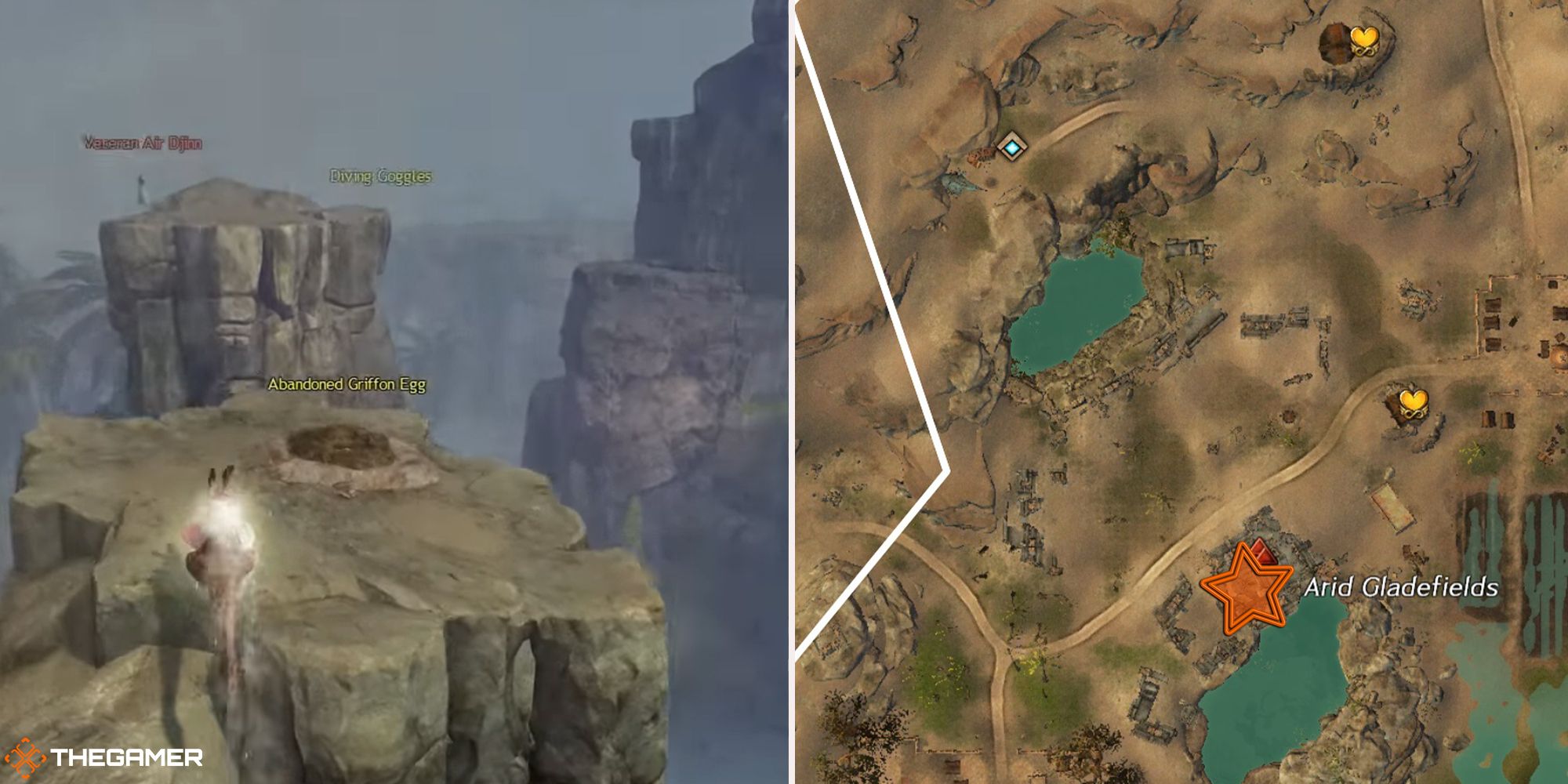 Guild Wars 2 - location of the Azure Riparian Griffon Egg