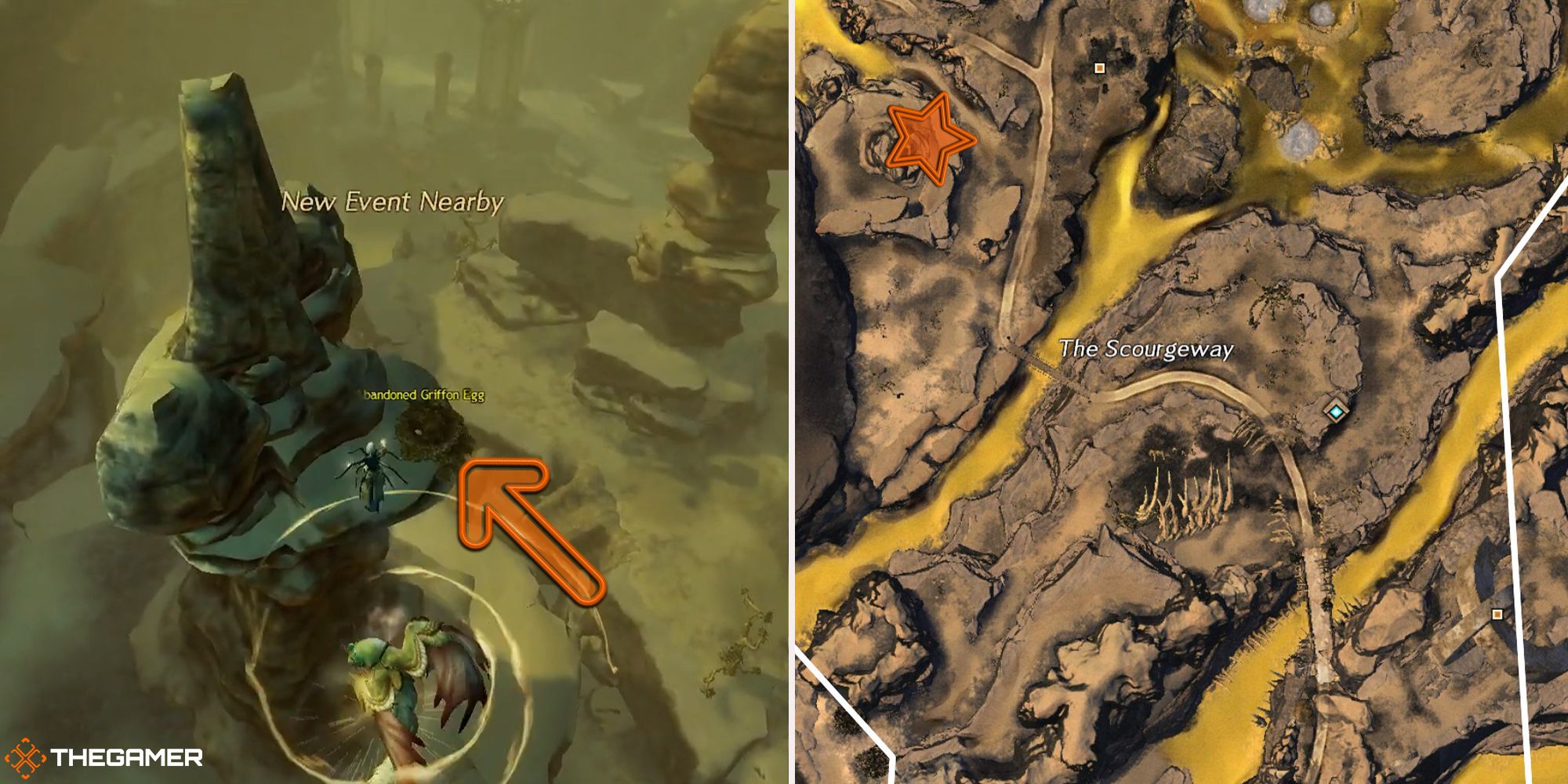 Guild Wars 2 - location of the Pale Canyon Griffon Egg