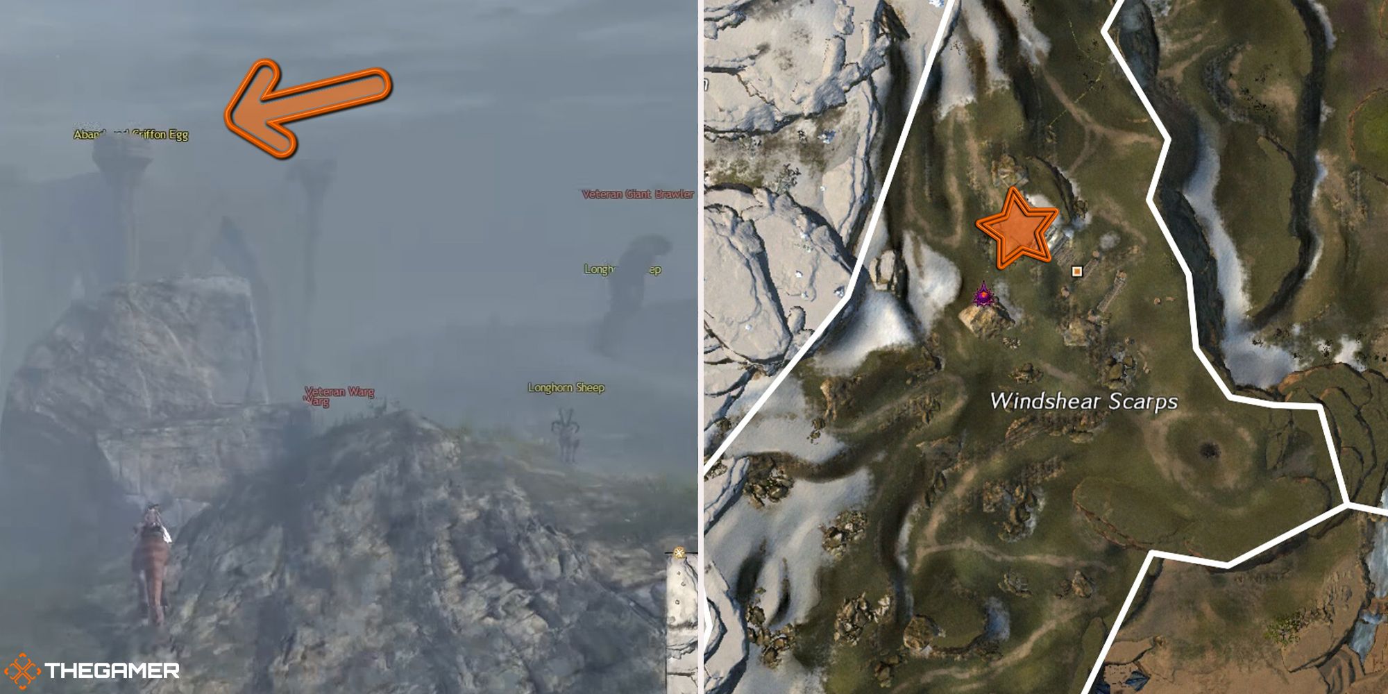 Guild Wars 2 - location of the Rough Mountain Griffon Egg