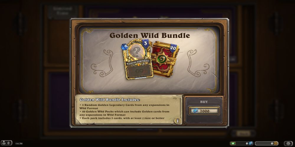 HearthStone Gold Wild Pack Bundle