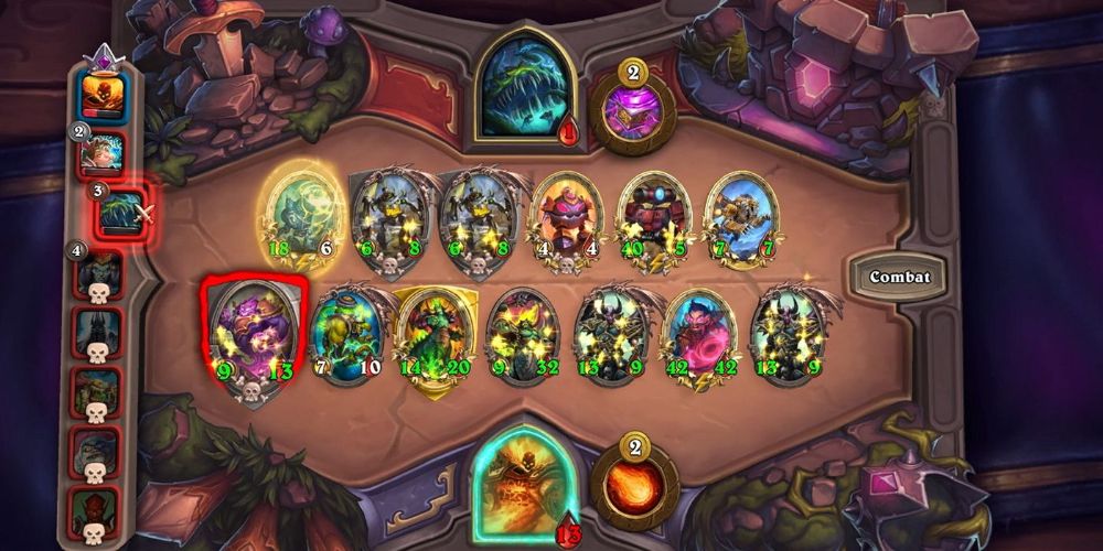 Hearthstone-Gameplay auf dem Spielfeld