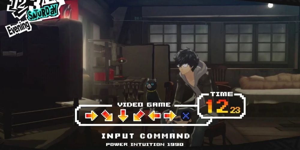 Joker Playing a Retro Game In Persona 5 Royal