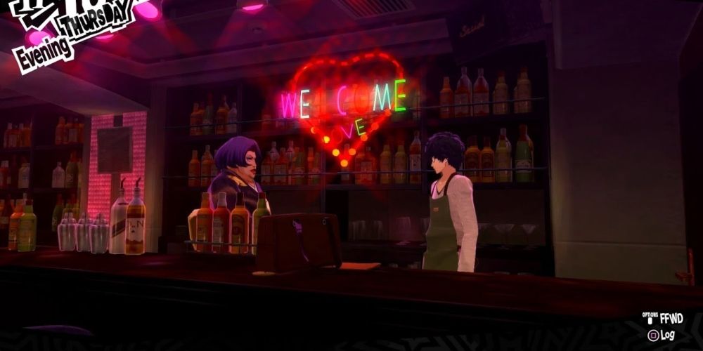 Joker Working At Crossroads Bar In Persona 5 Royal