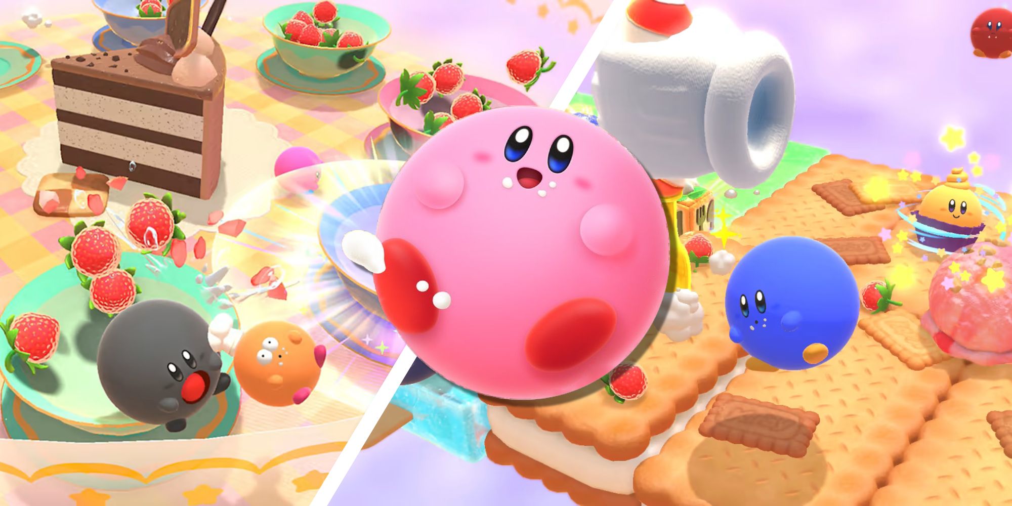 Kirby Dream Buffet Feature Kirbys Having A Fun Time