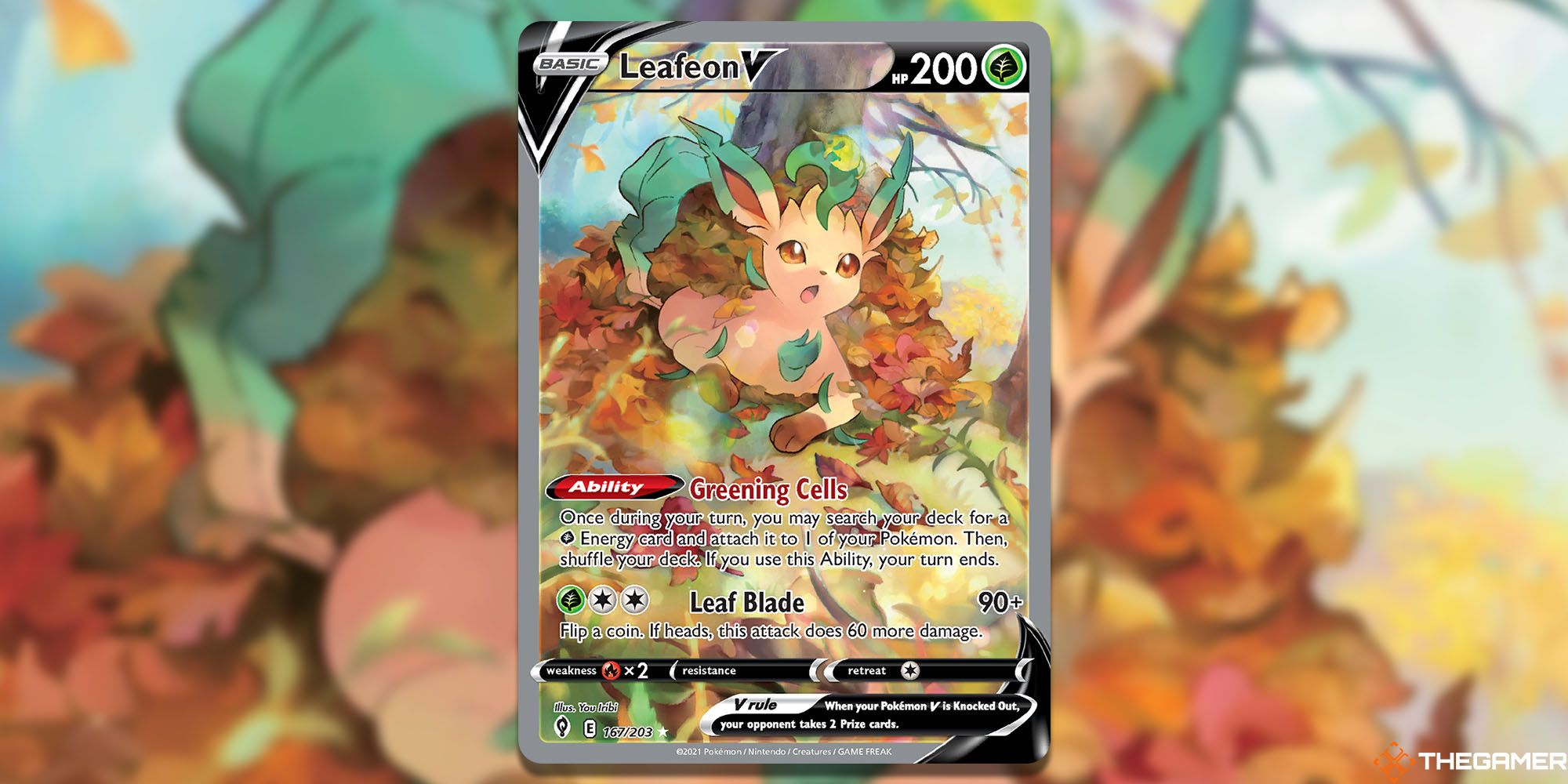 Leafeon V (Evolving Skies #167)