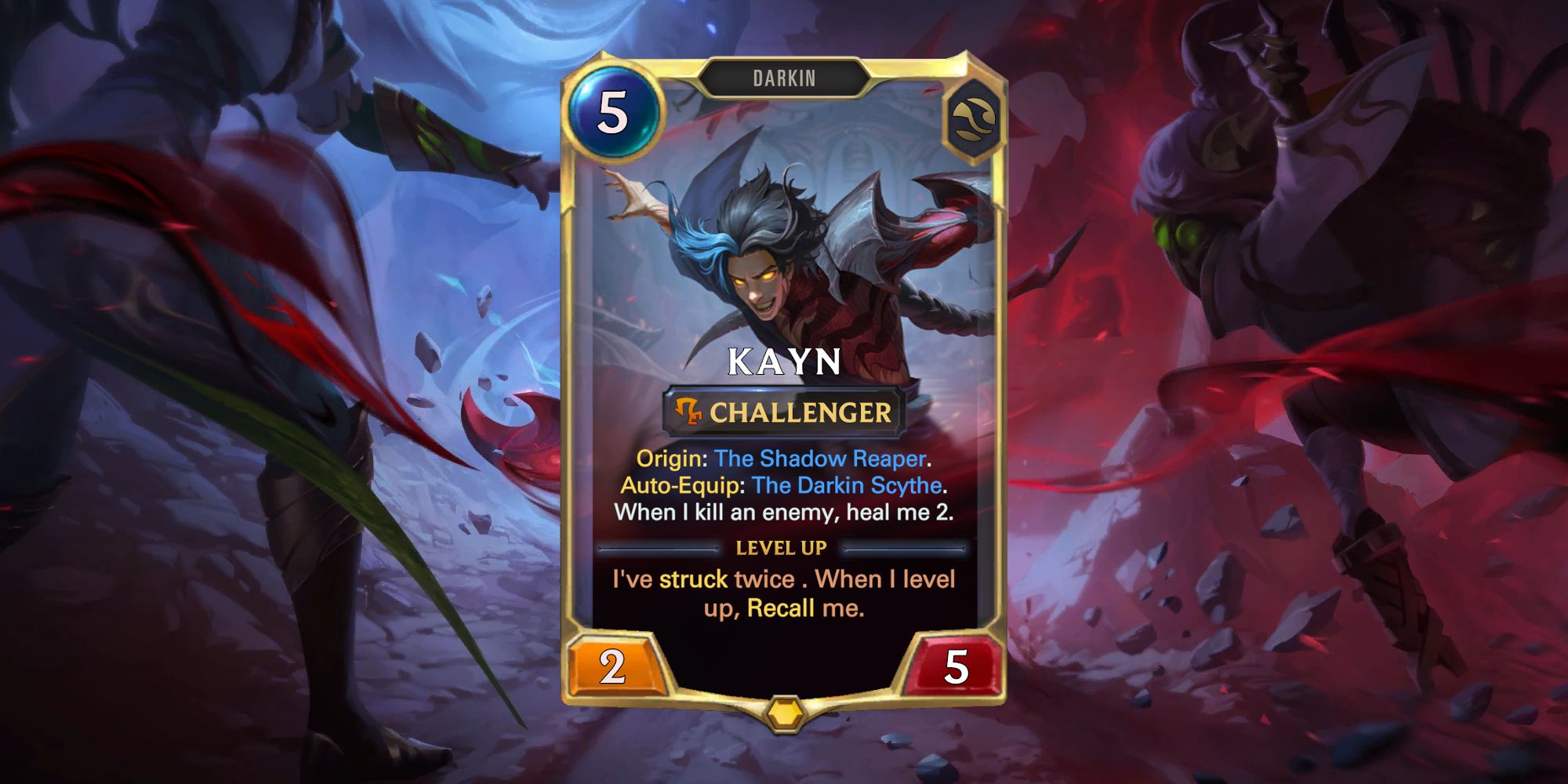 Legends of Runeterra Kayn The Darkin Saga: Awakening Card And Art