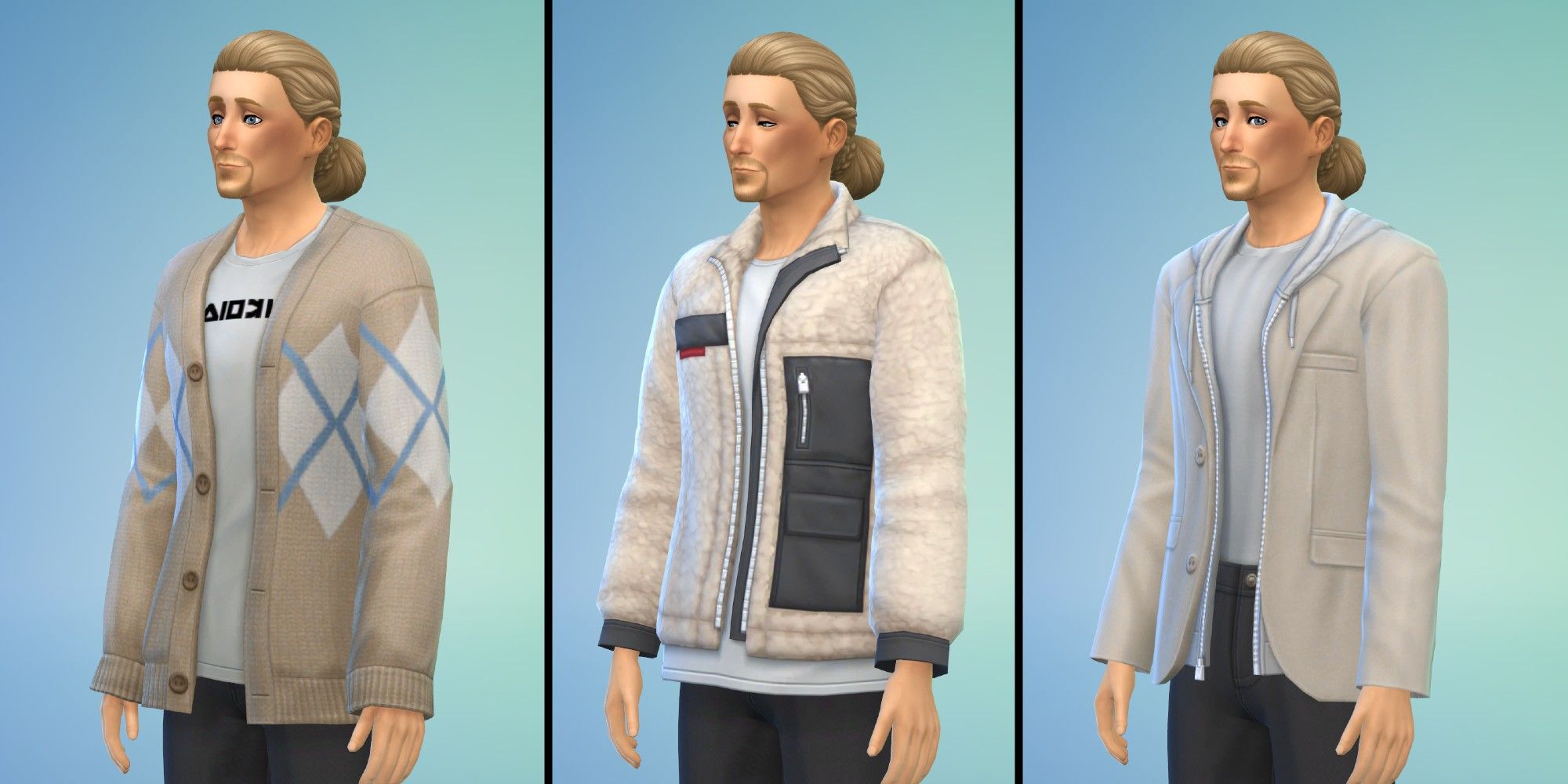 Sims 4: Incheon Arrivals Kit masculine tops in CAS Screen