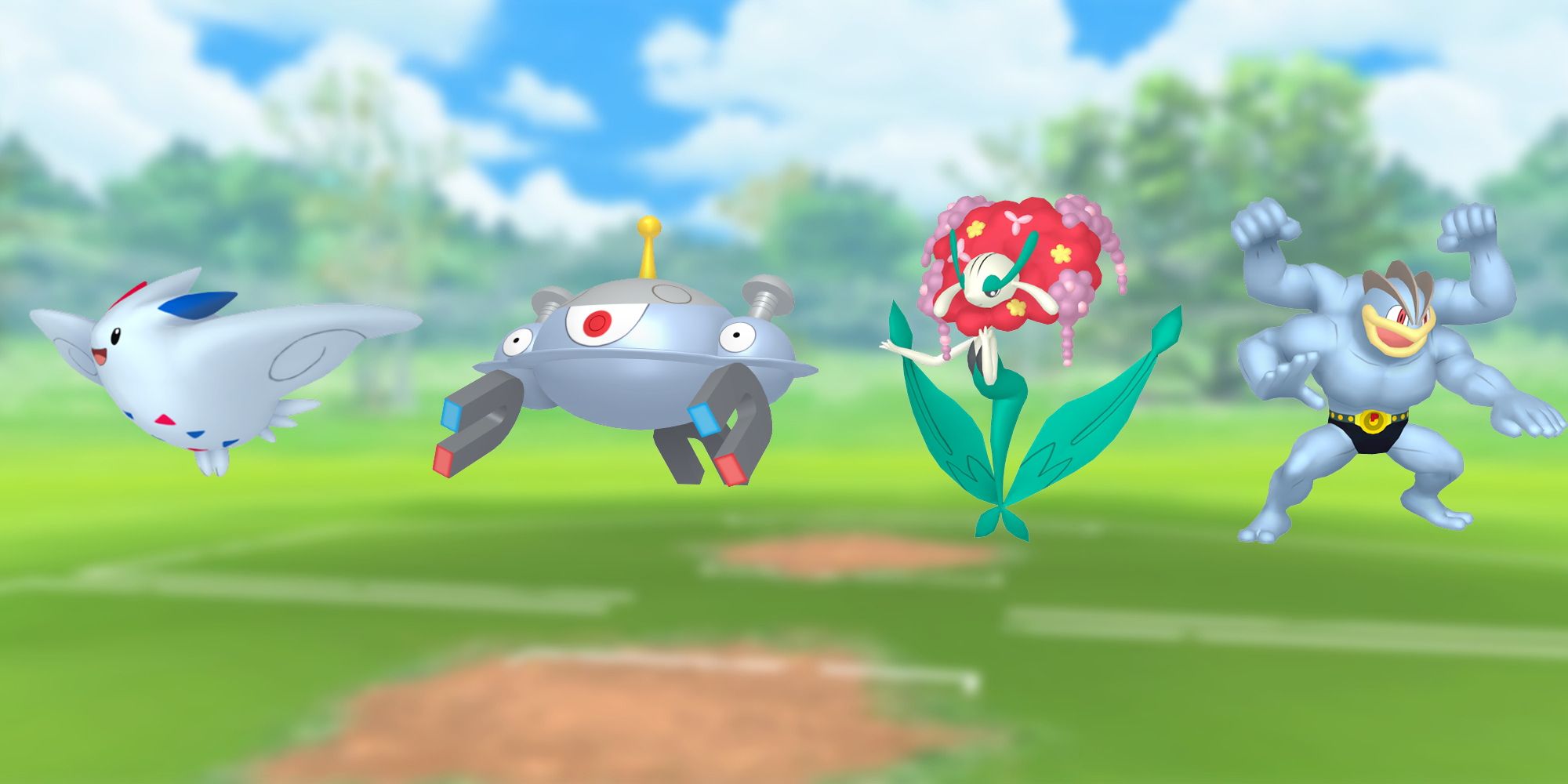 Togekiss, Magnezone, Florges, and Machamp from Pokemon
