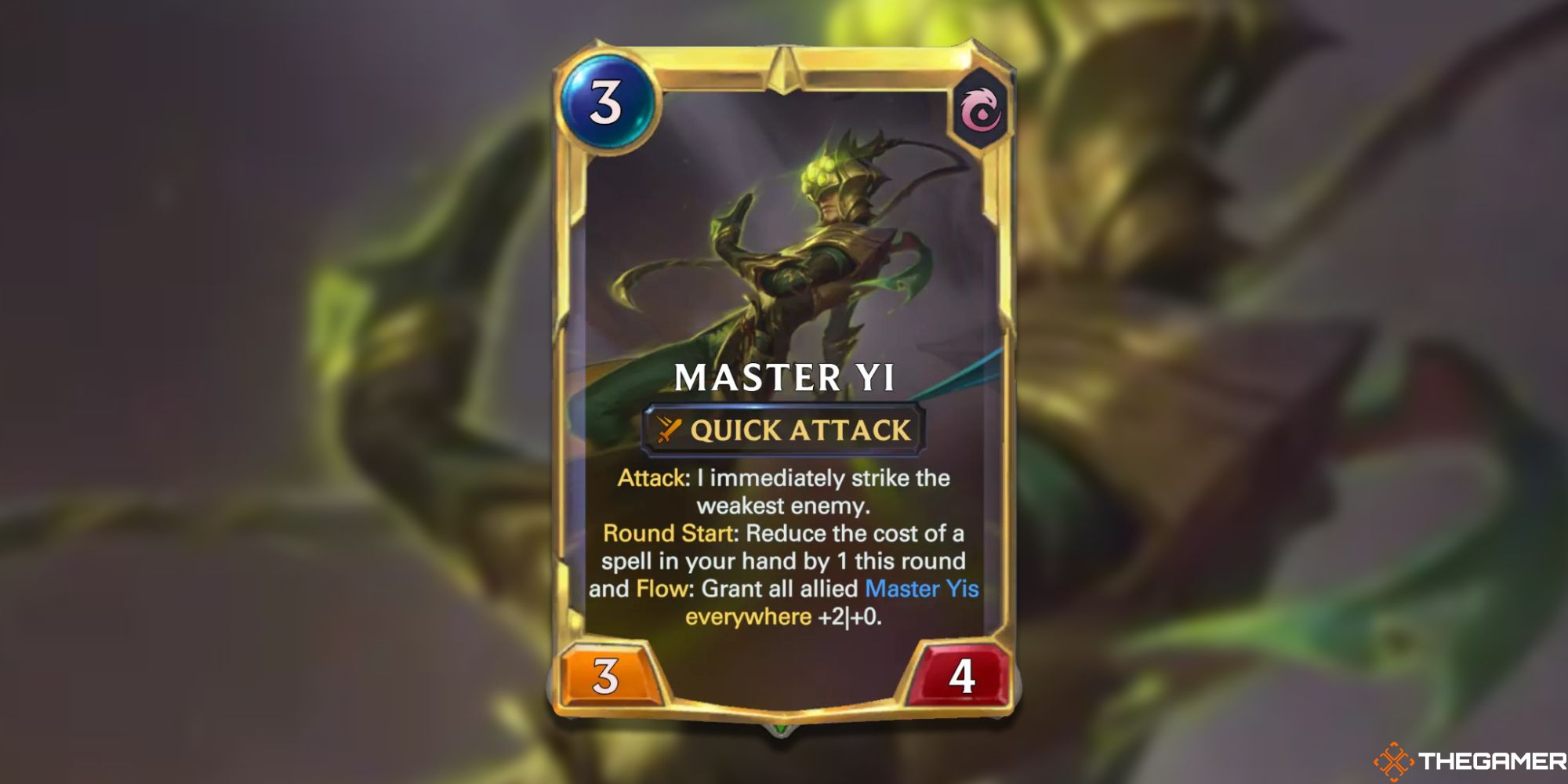 Legends of Runeterra Master Yi evolved card