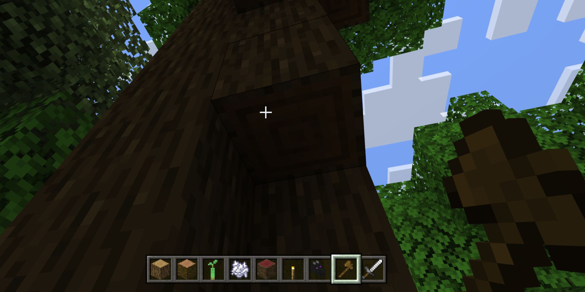 Minecraft Screenshot Of Wooden Axe