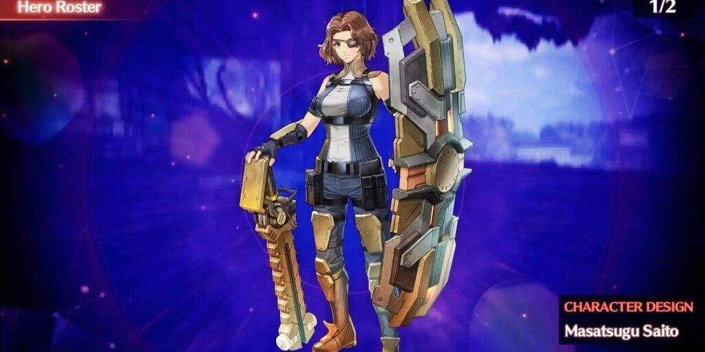 Monica with her Defense Mace & Shield in Xenoblade 3