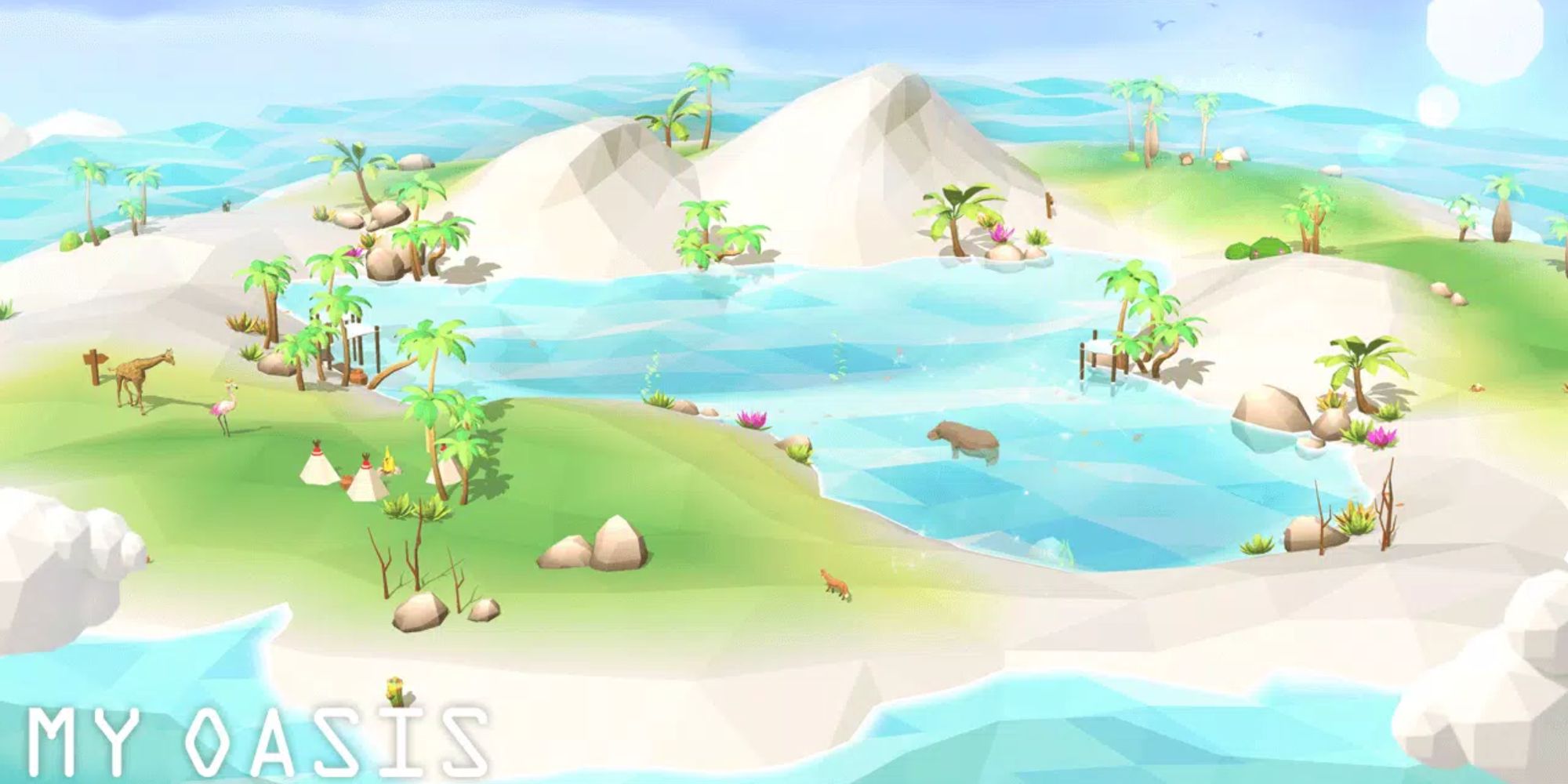 My Oasis Mobile Game Calming Island Scene
