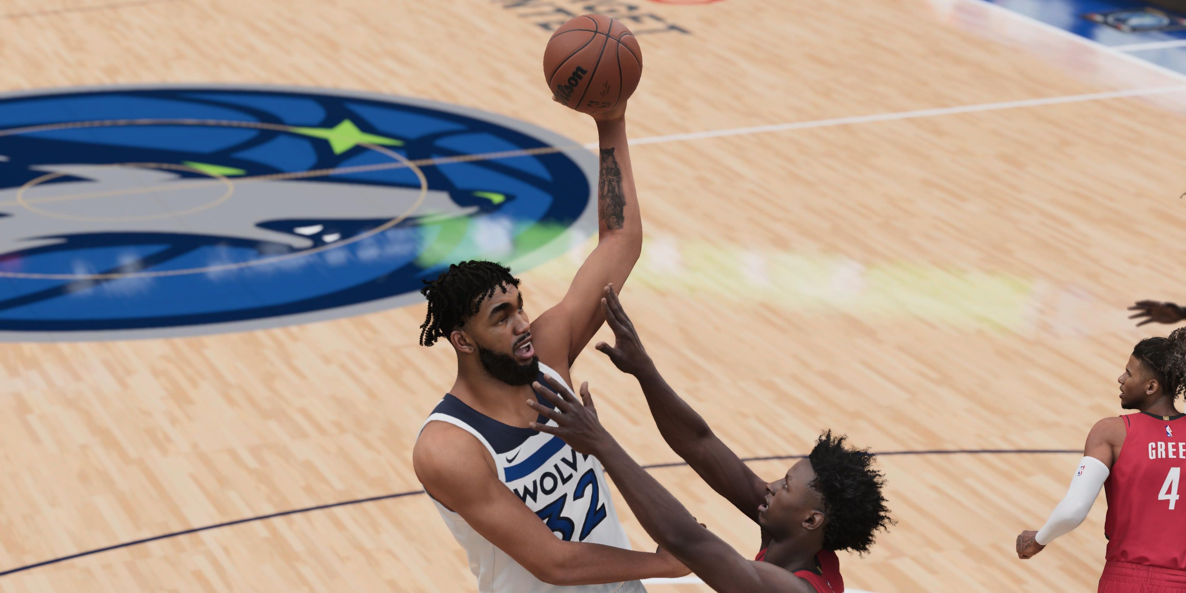 karl-anthony towns shooting hook shot