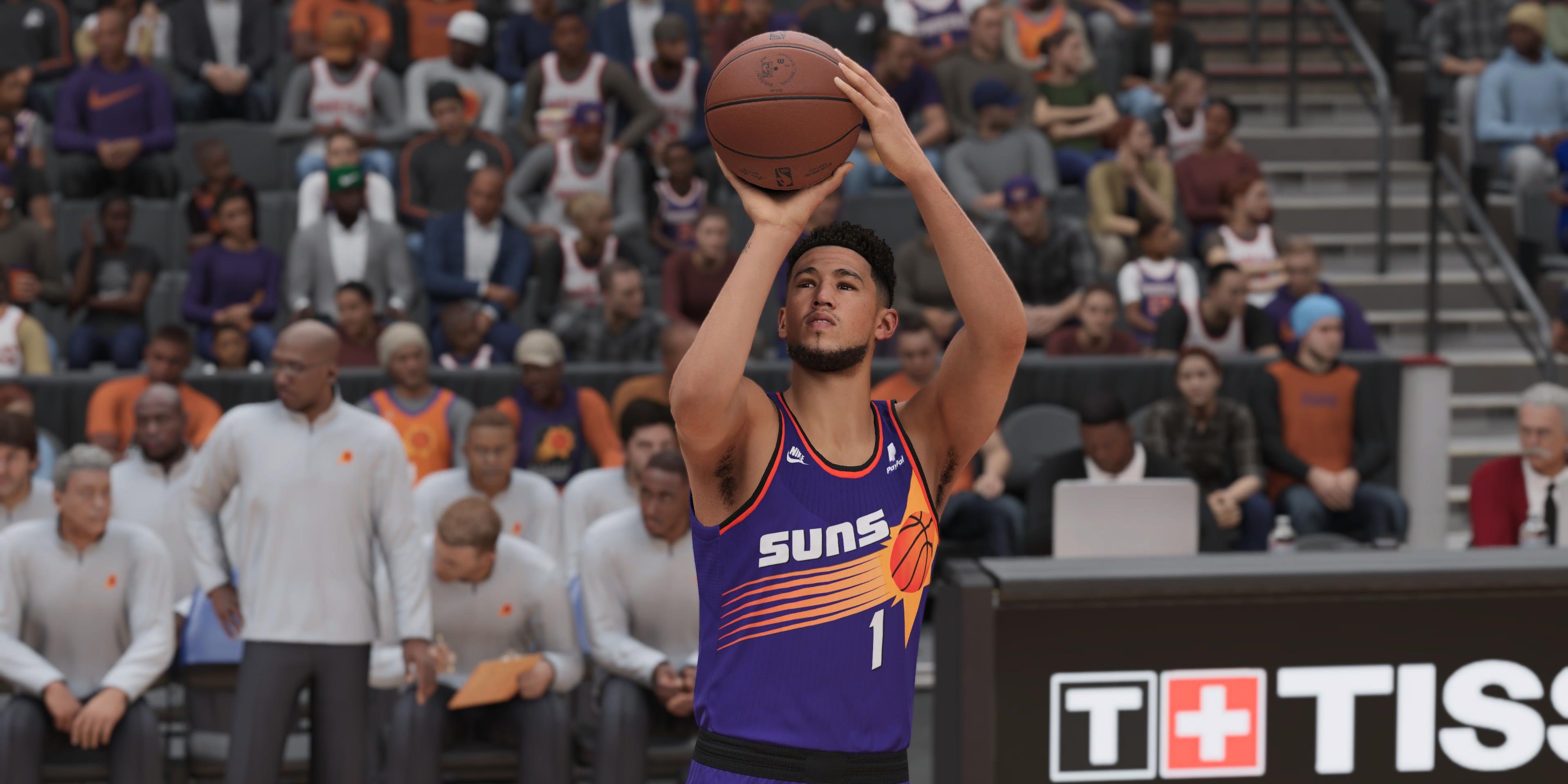 devin booker shooting mid-range