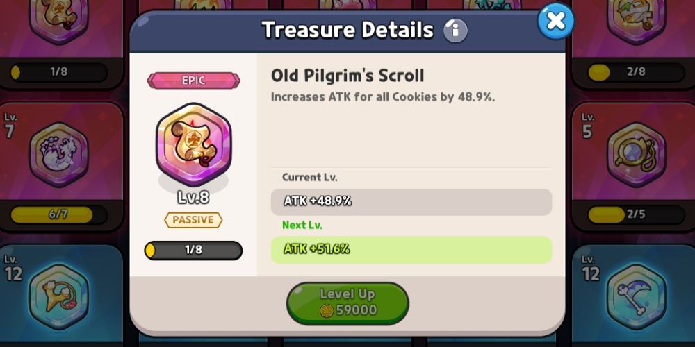 Old Pilgrim's Scroll Epic Treasure In Cookie Run Kingdom