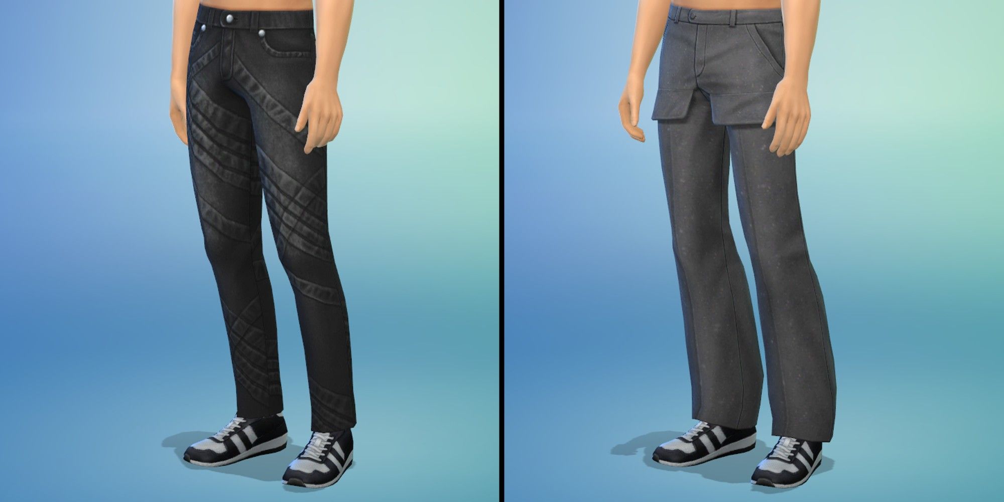 Sims 4: Modern Menswear kit pants in the CAS screen