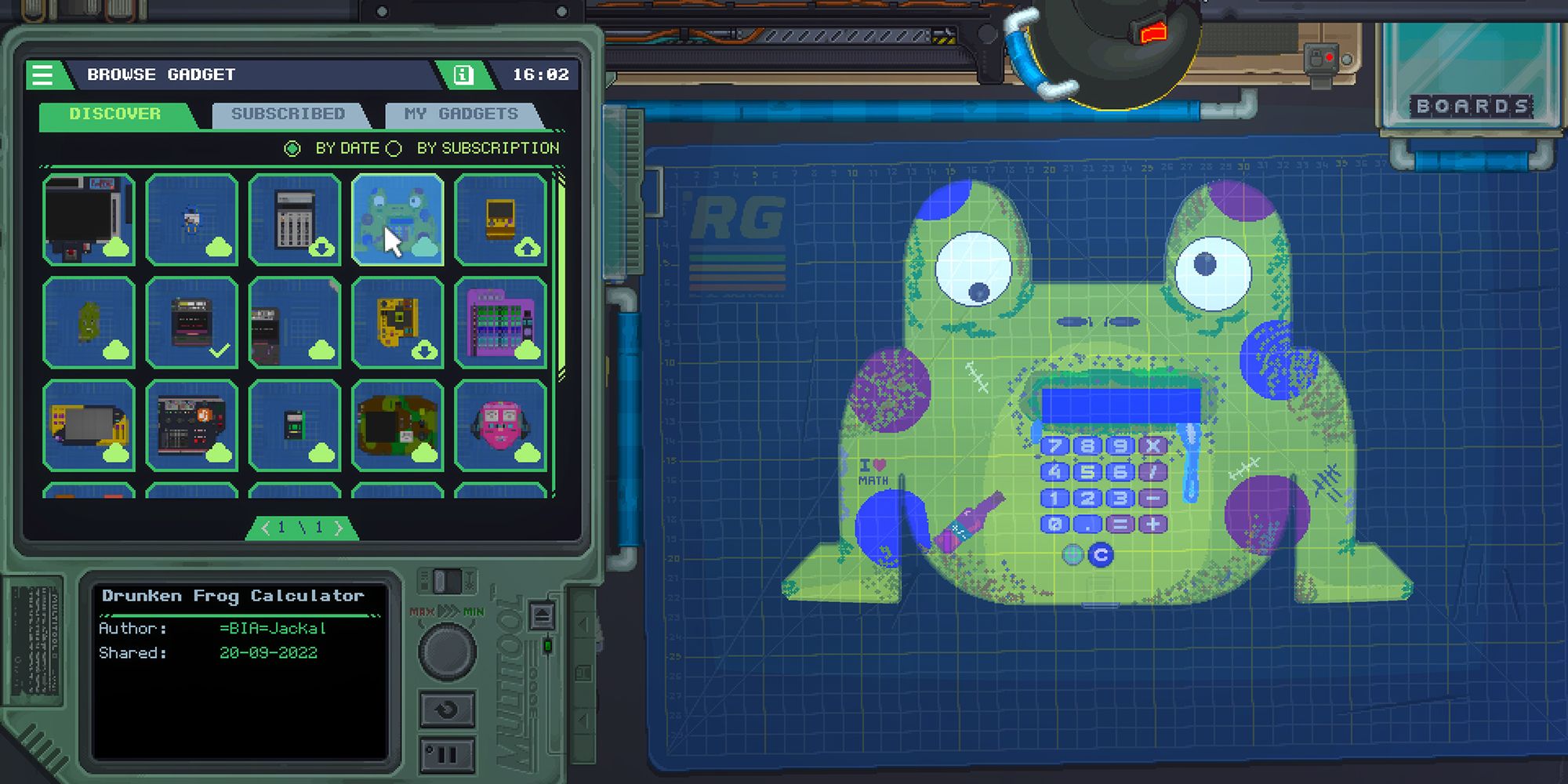 Retro Gadgets frog calculator