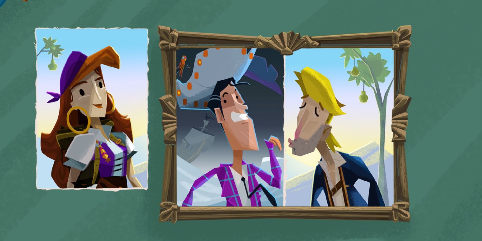 Return to Monkey Island Photo Frame with Stan and Guybrush's pictures