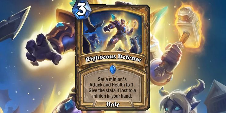 Hearthstone Righteous Defense Card