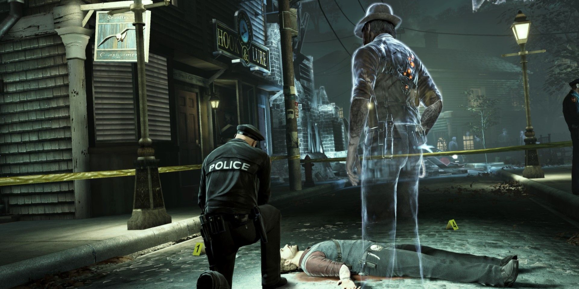 Ronan at the scene of his murder in Murdered Soul Suspect