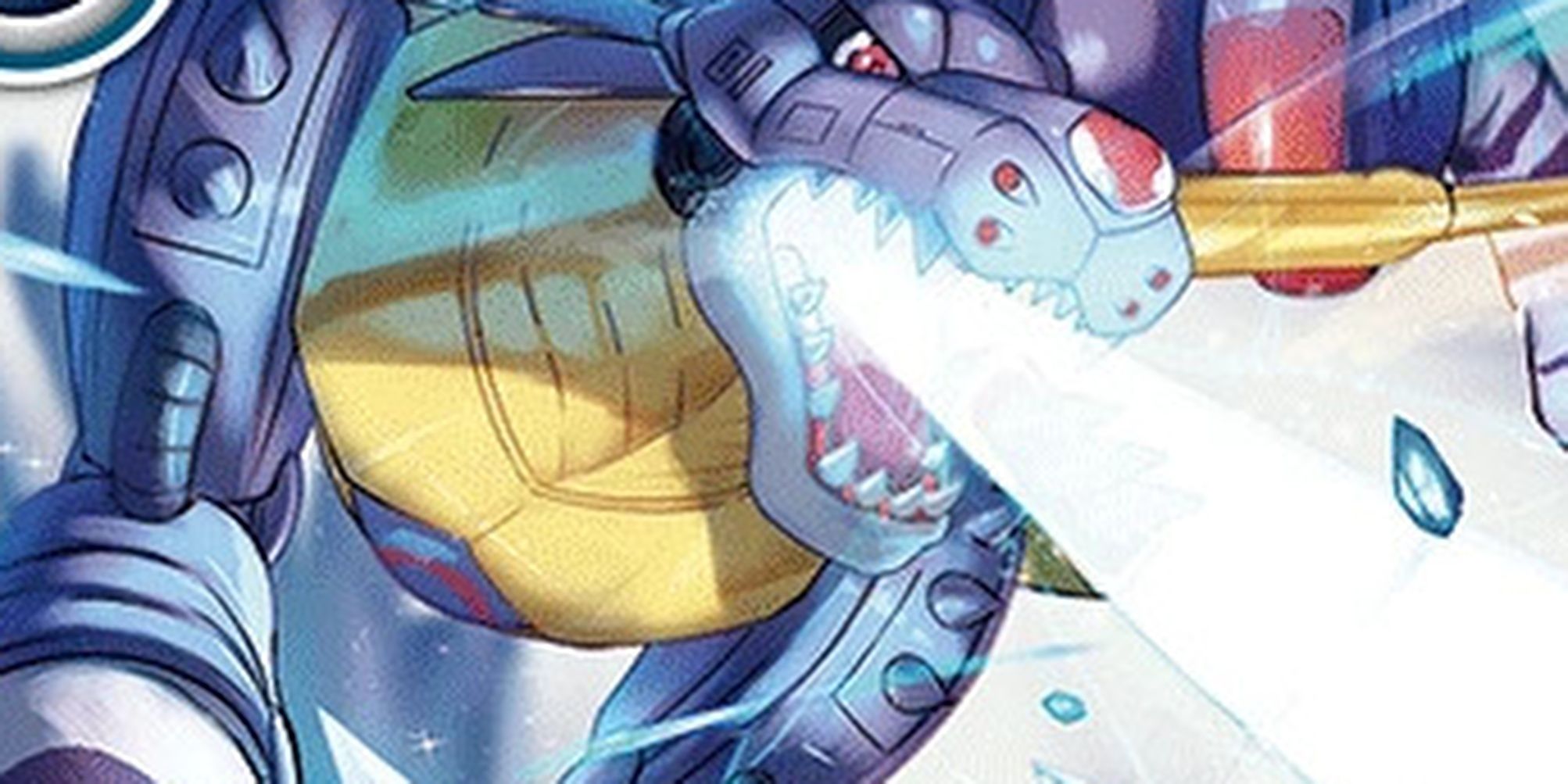 art from cocytus breath card in digimon tcg metalgarurumon doing the attack