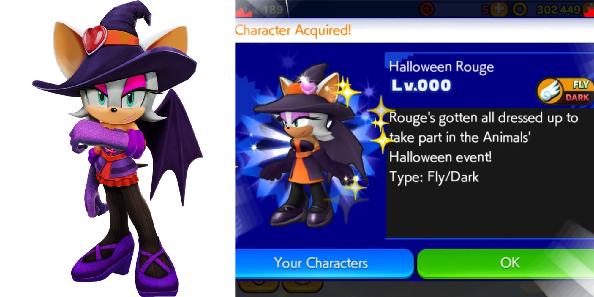 Sonic Halloween Witch Rouge the Bat