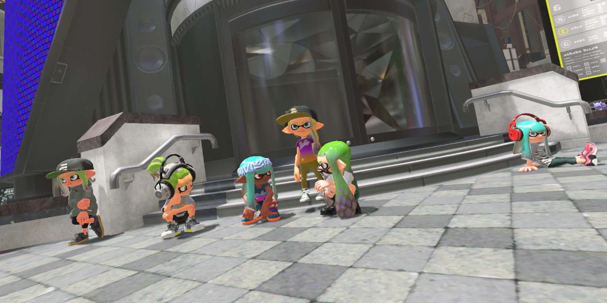 Splatoon 3 group of Inklings in Splatsville