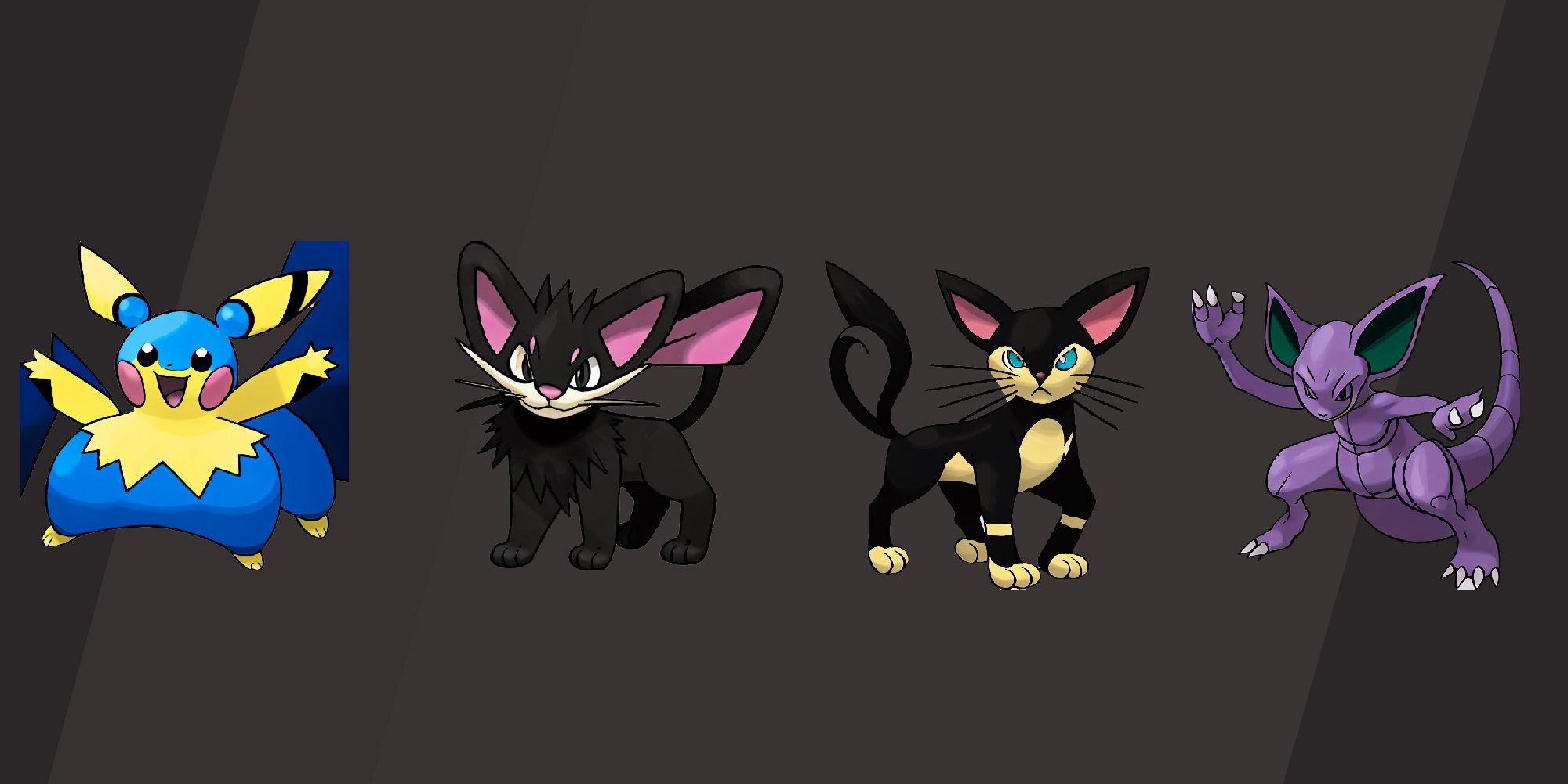 AI Pokemon Pikachu, Meowth, Mew, Mewtwo