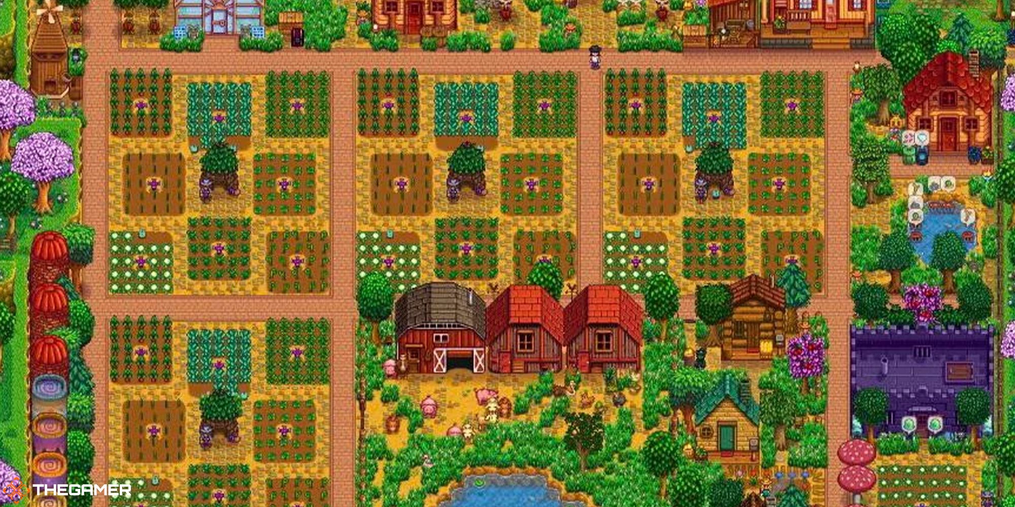 a standard farm laid out for various purposes in stardew valley farm layout