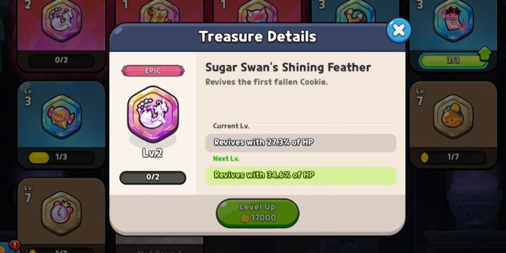 Sugar Swan's Shining Feather Epic Treasure In Cookie Run Kingdom