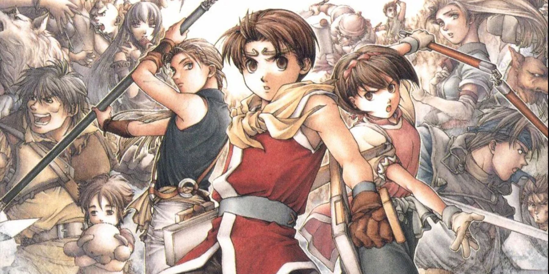 Suikoden 2 protagonist, Joei, nanami, Clive and 108 Star of Destiny