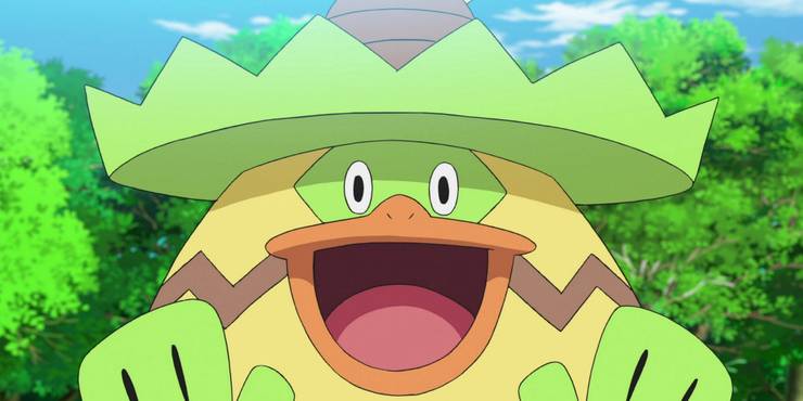 The-Pokemon-Ludicolo-outdoors-and-smiling.jpg (740×370)