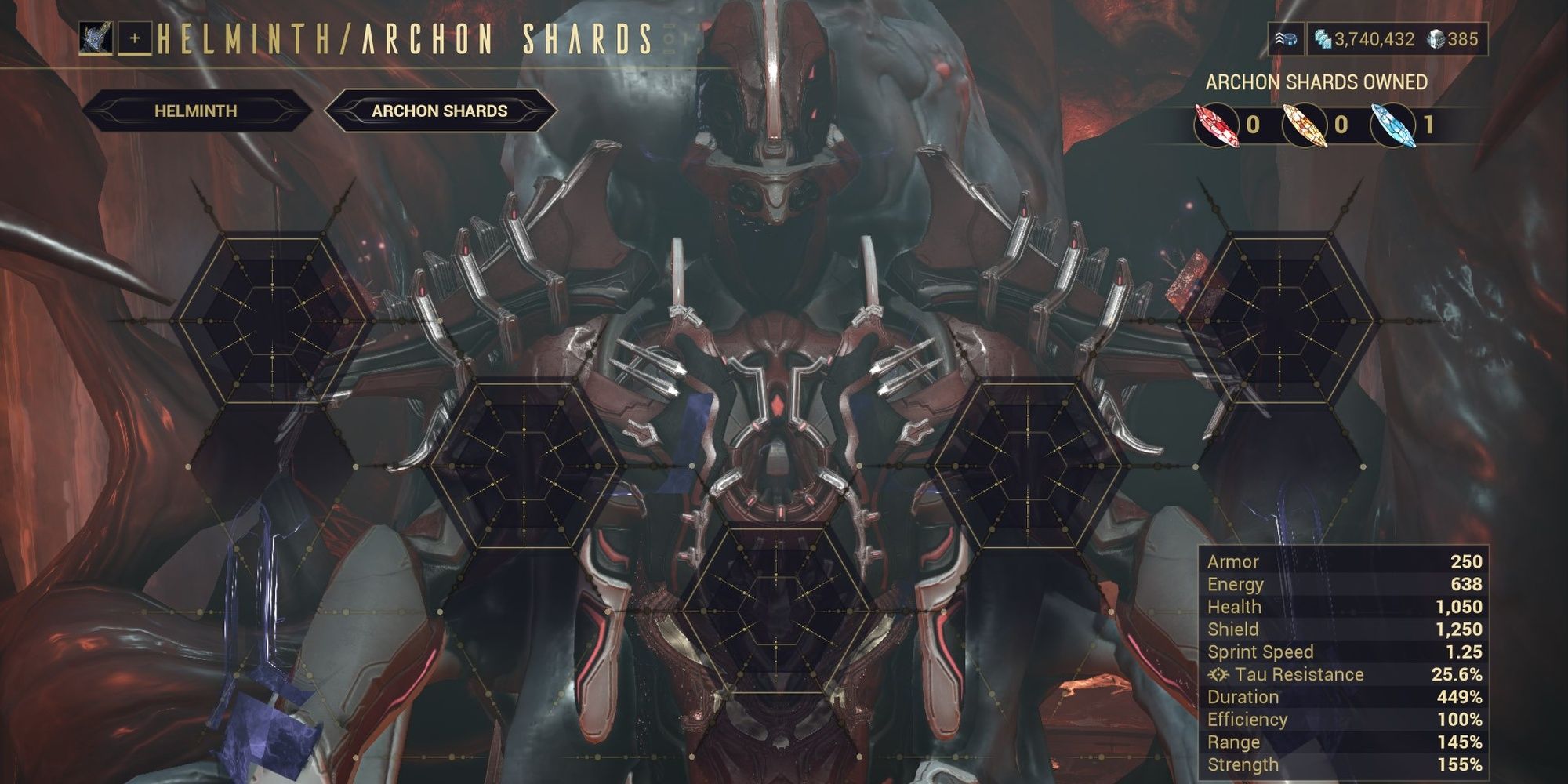 Warframe Archon Shard Осколки не установлены