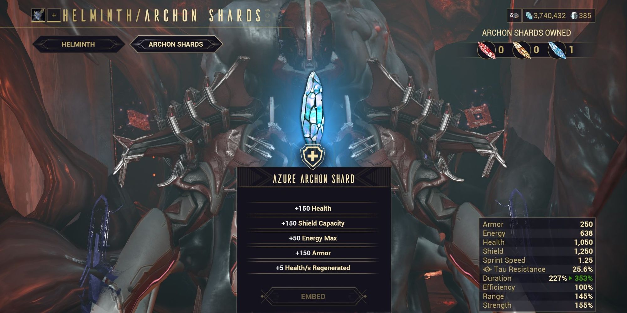 Warframe Azure Archon Shard