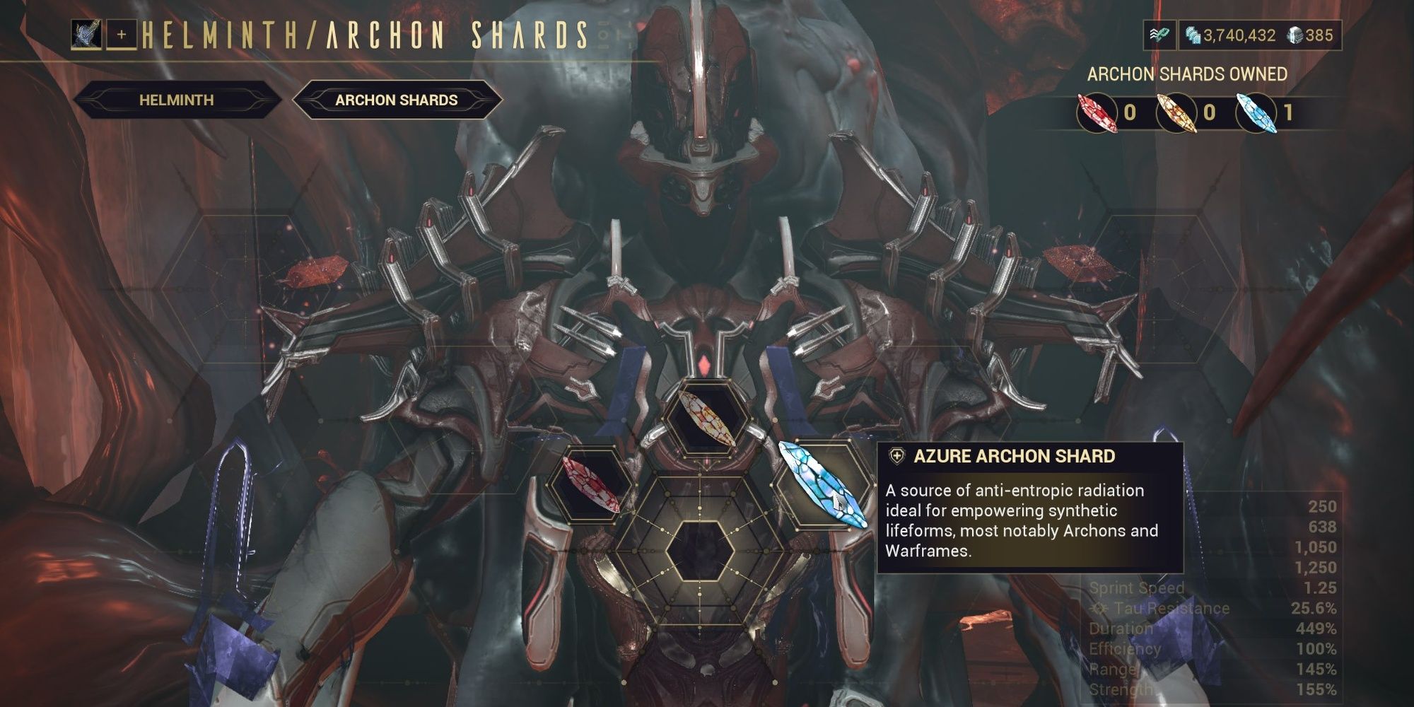 Warframe Installing An Archon Shard