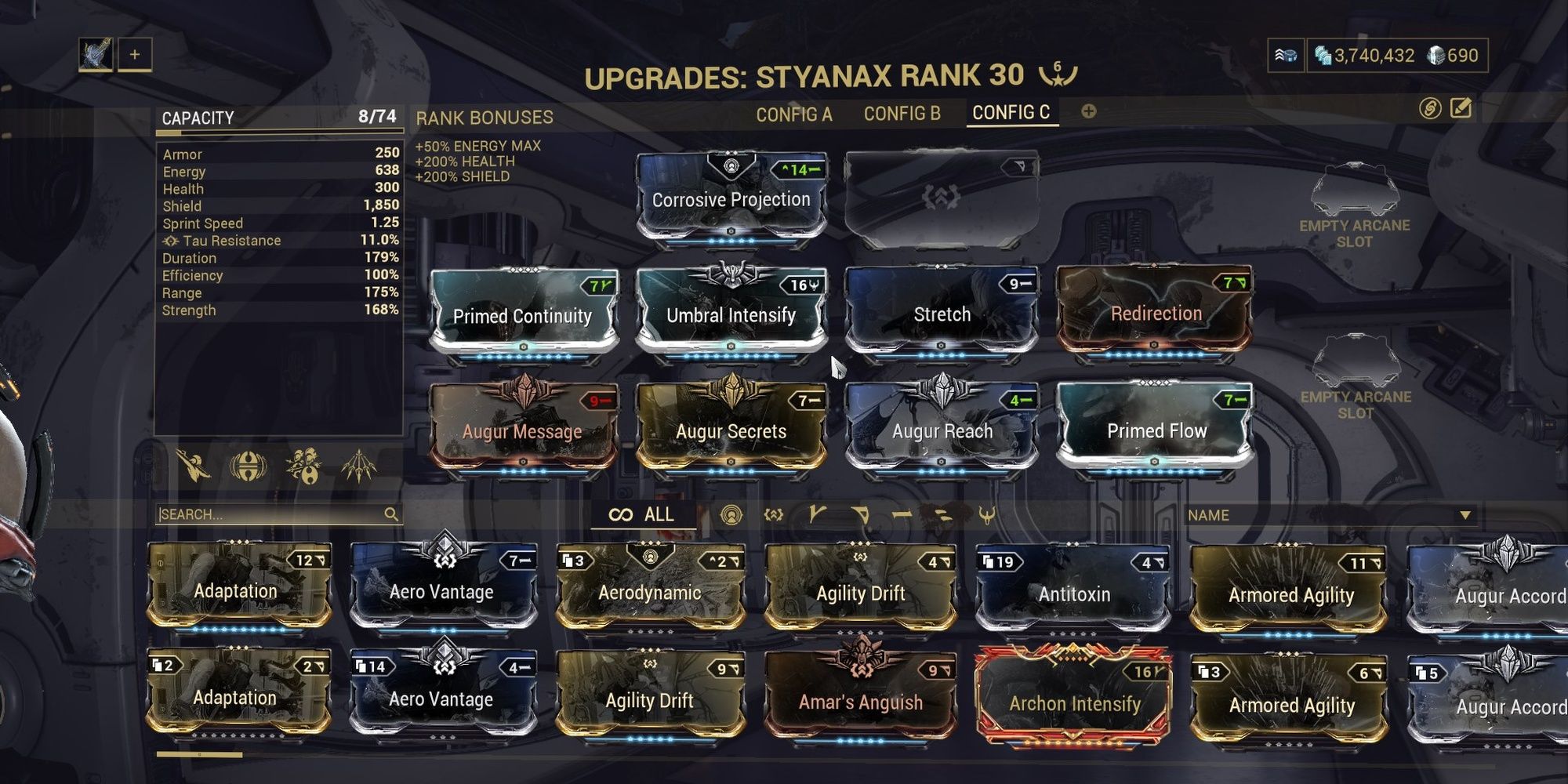 Warframe Styanax Starter build