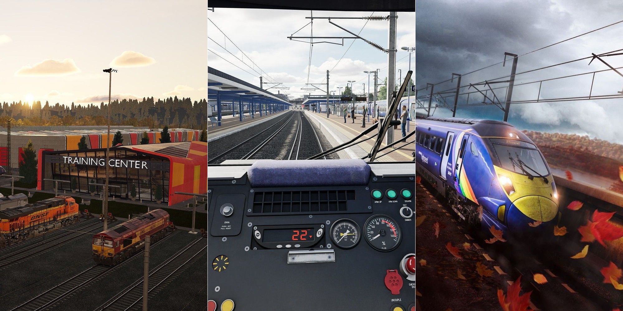 Feature Image showing different types of trains from Train Sim World 3