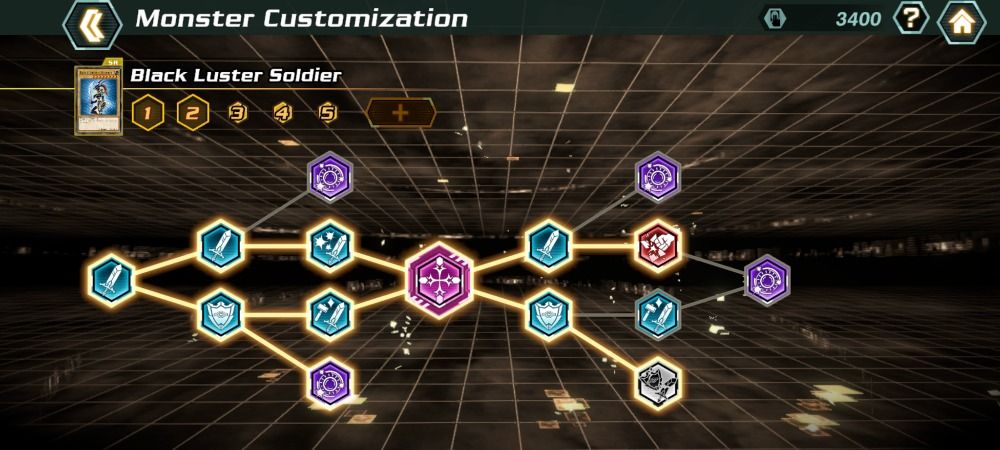 Yu-Gi-Oh! Cross Duel - Black Luster Soldier Skill Tree