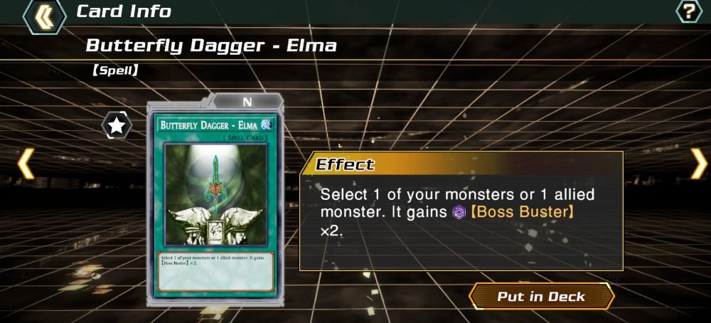 Yu-Gi-Oh! Cross Duel - screenshot of Butterfly Dagger Elma