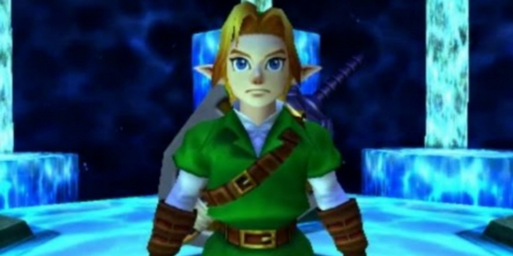 adult link in the chamber of sages in ocarina of time
