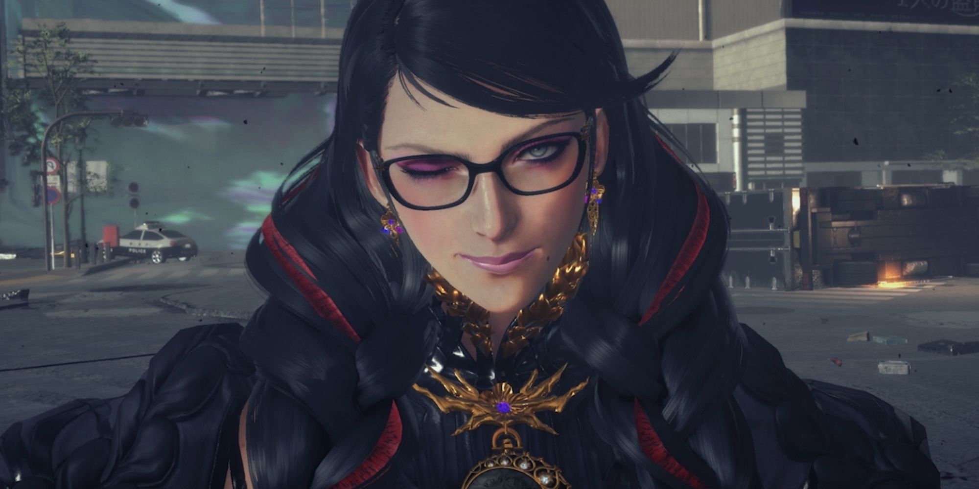 bayonetta 3 Bayonetta winking at the camera from the trailer