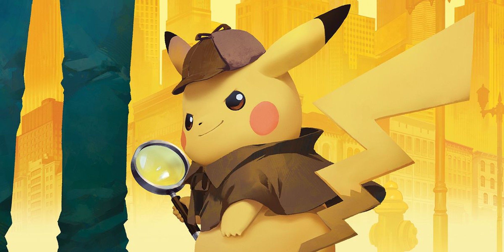 detective pikachu with a magnifying glass