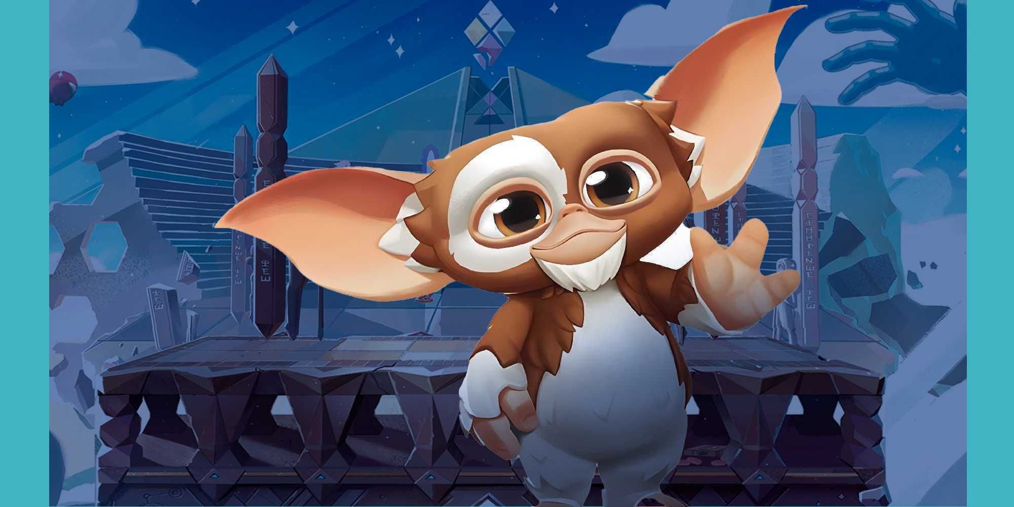 Gizmo in front of Sky Arena in MultiVersus
