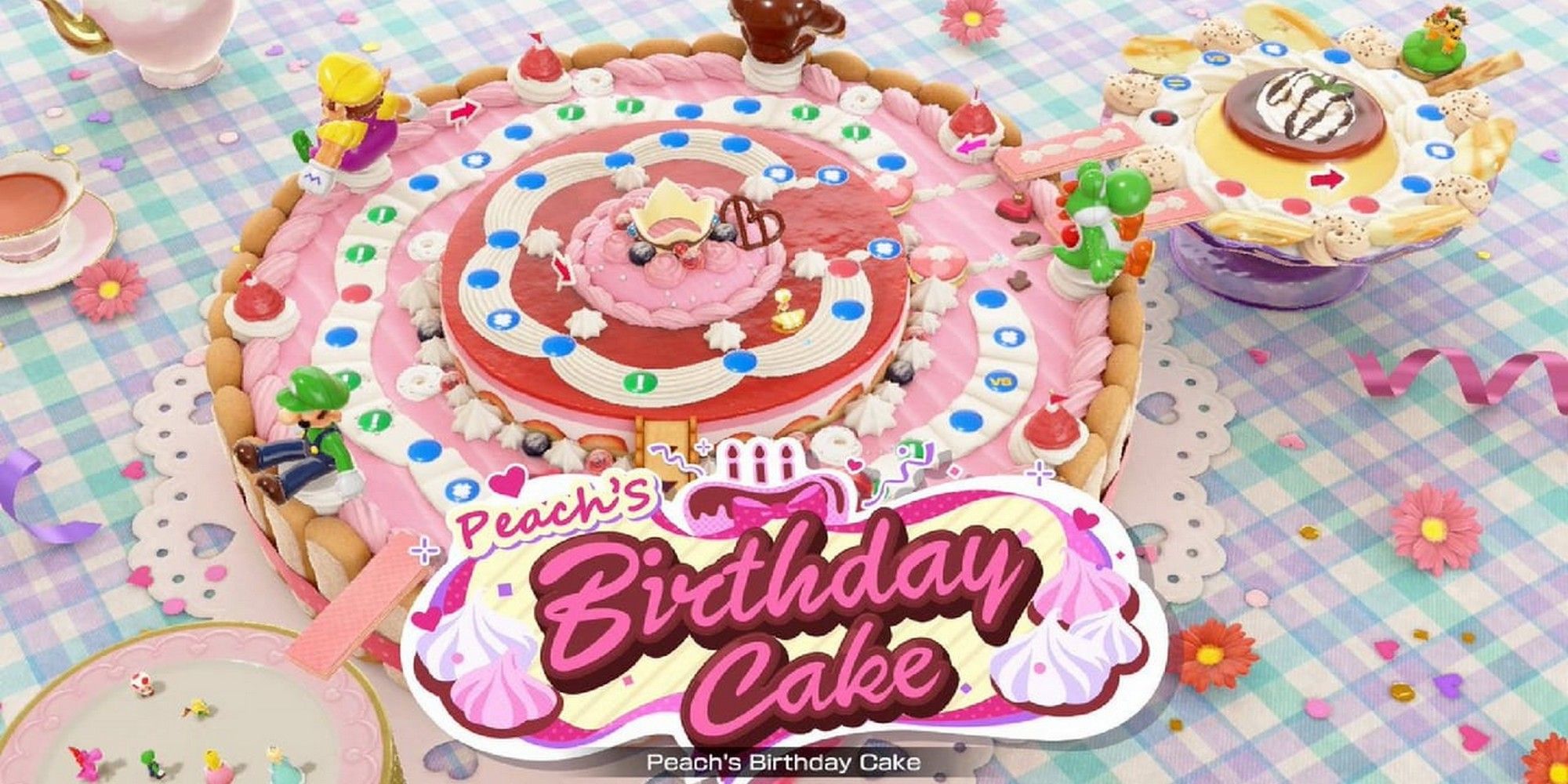 mario party superstars peachs birthday cake map overview