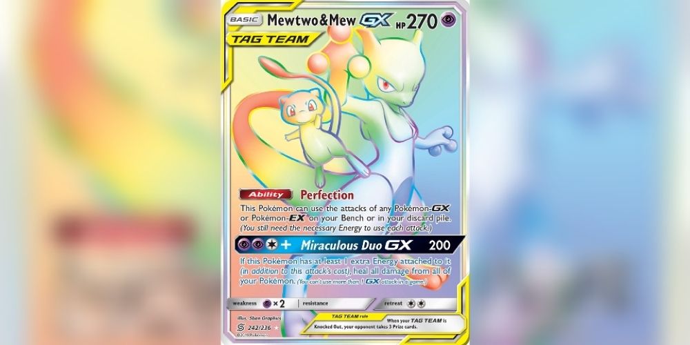 mewtwo mew gx rainbow rare