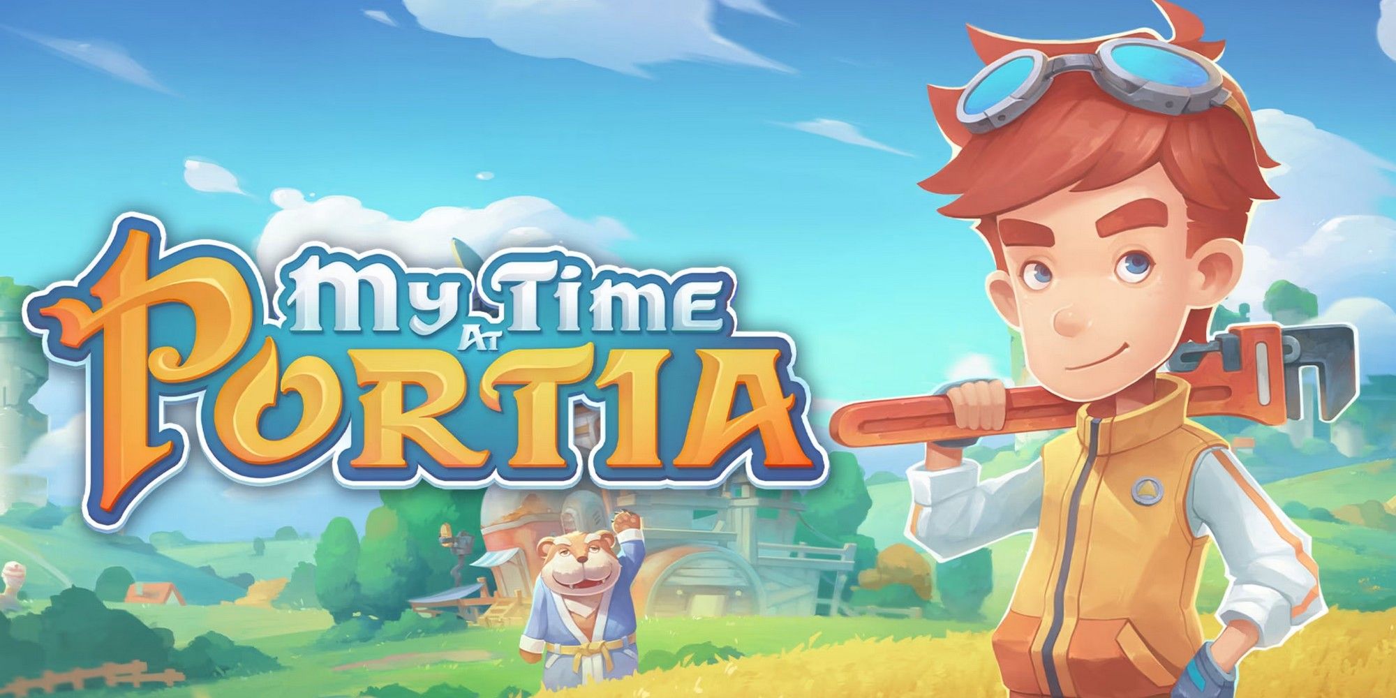 my time at portia cover steam switch farm wrench life sim sky