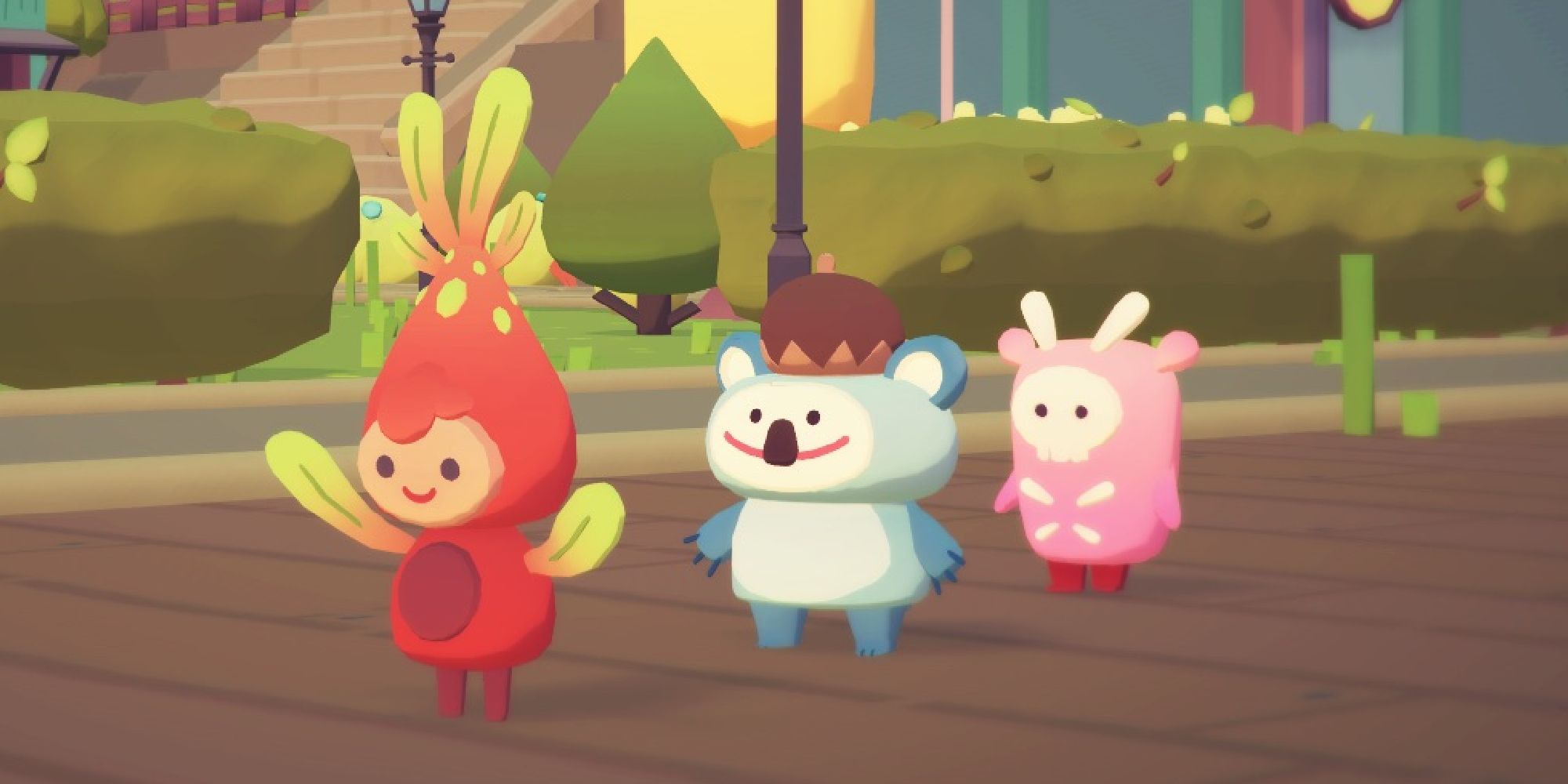 three ooblets with Kingwa in the center