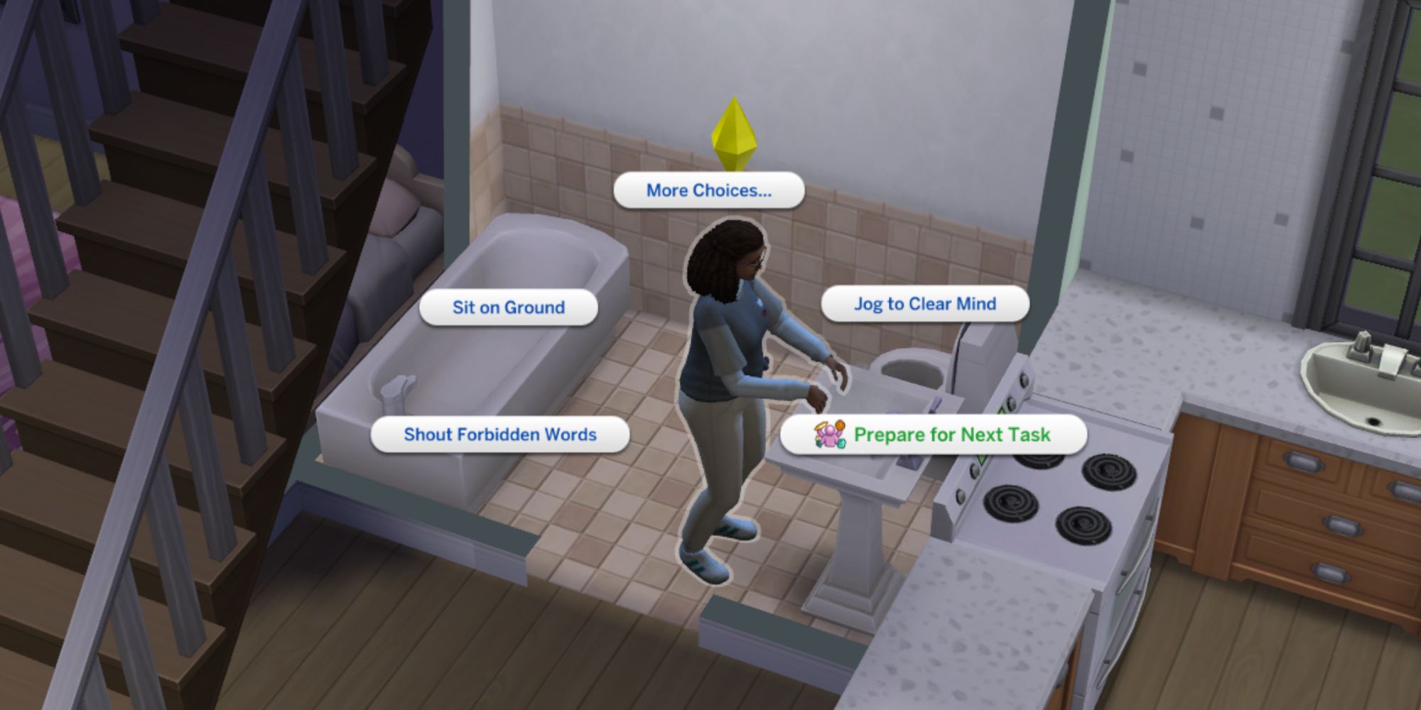 overachiever sim preparing for next task